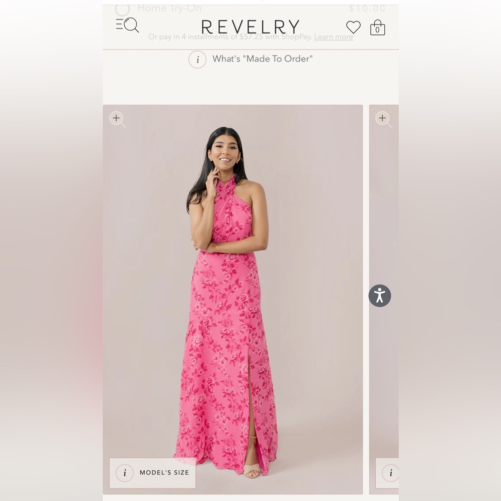 Revelry Pink Floral Halter Dress